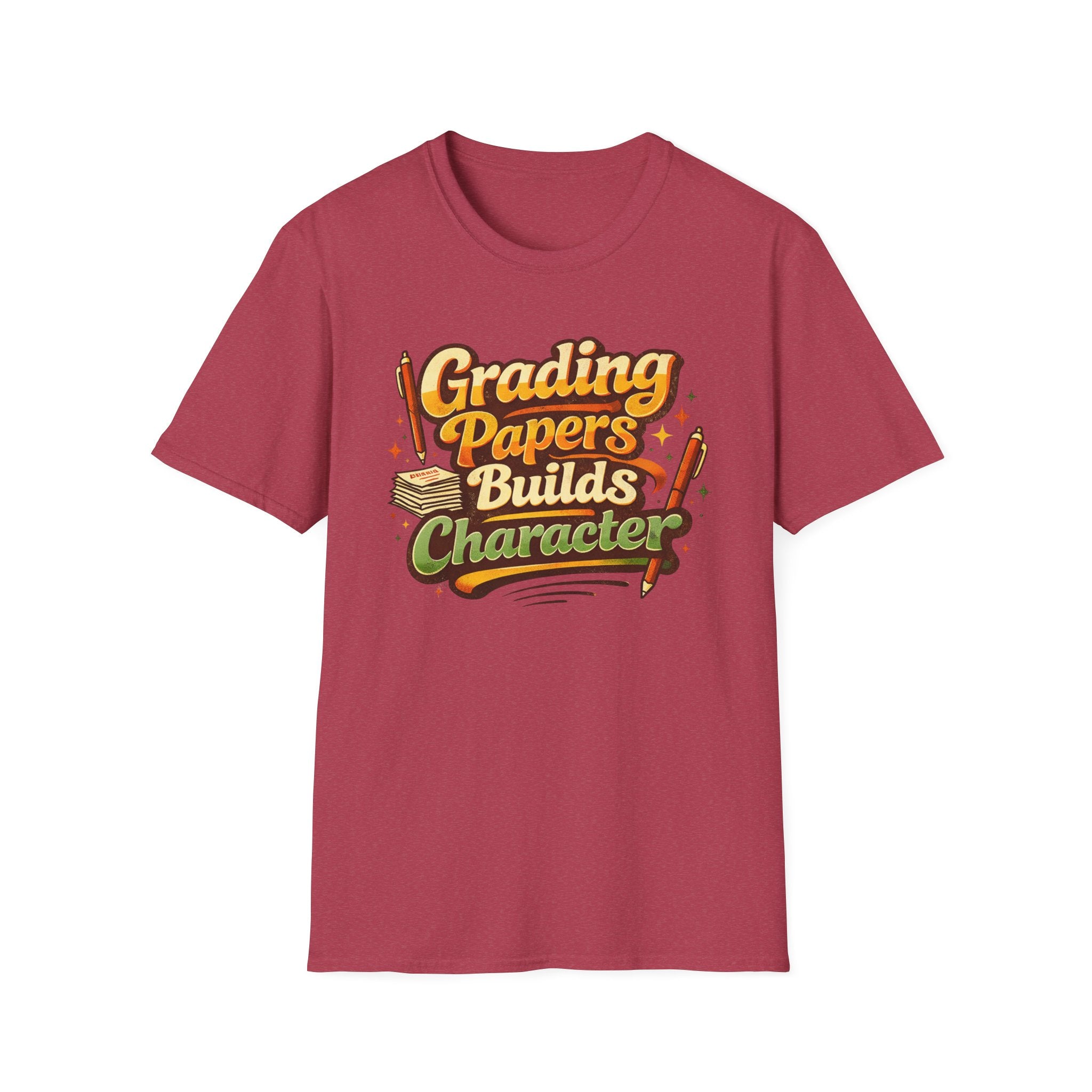 Grading Papers Builds Character T-shirt