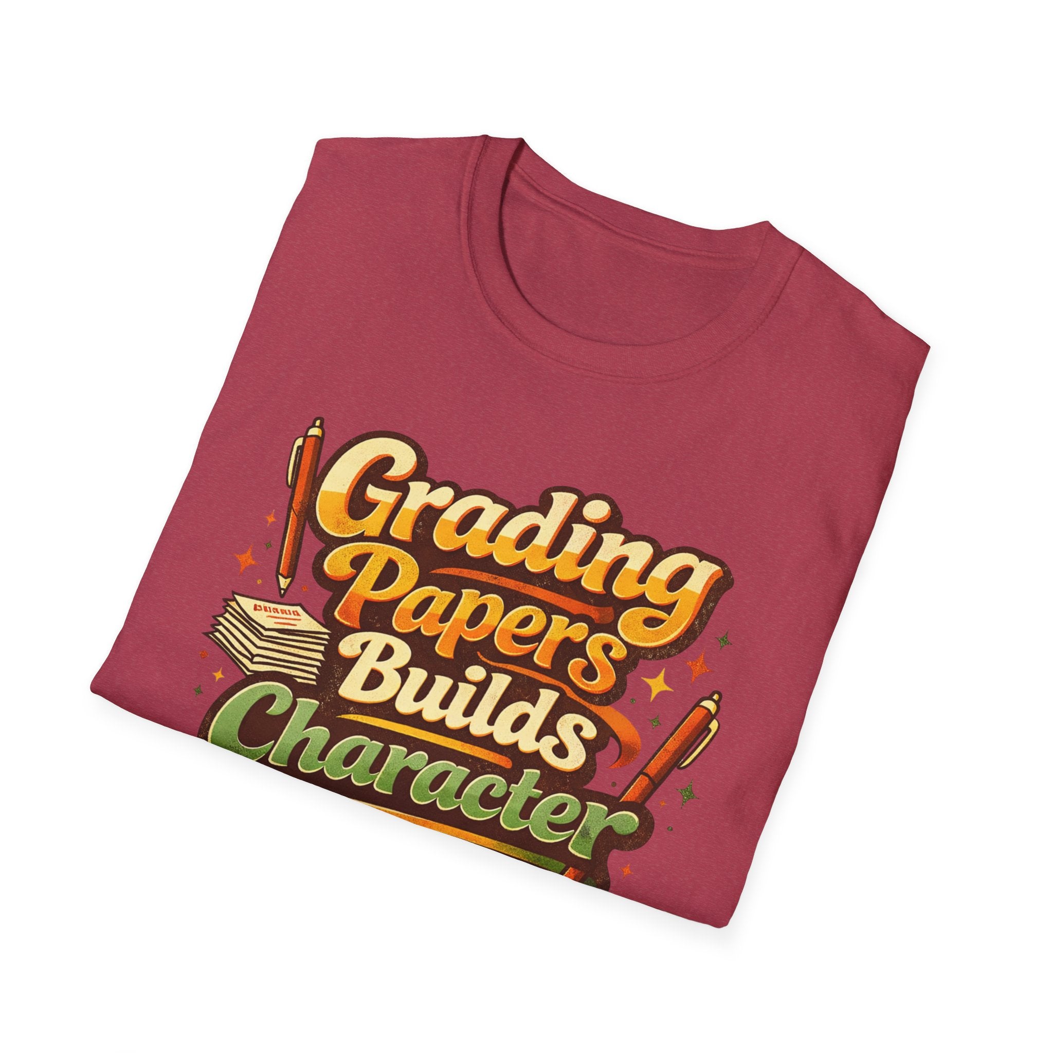 Grading Papers Builds Character T-shirt