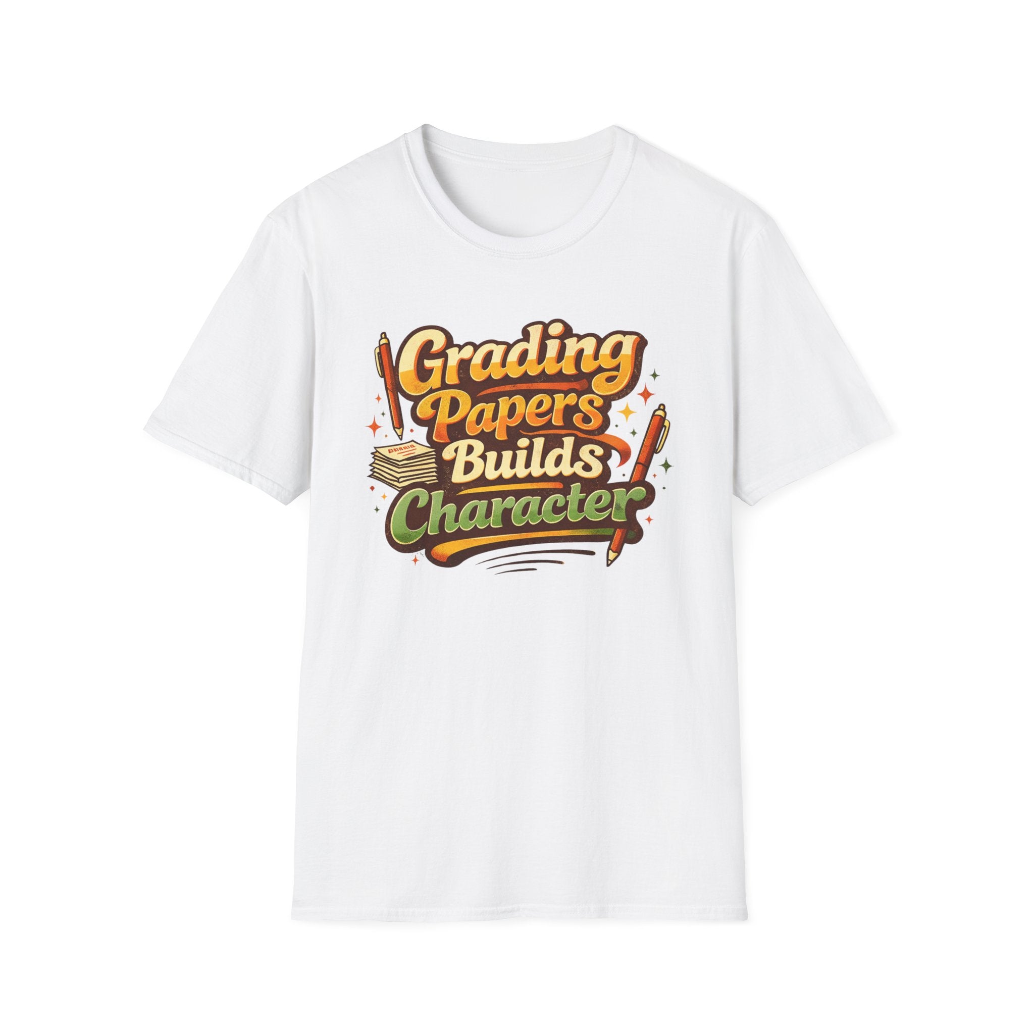 Grading Papers Builds Character T-shirt