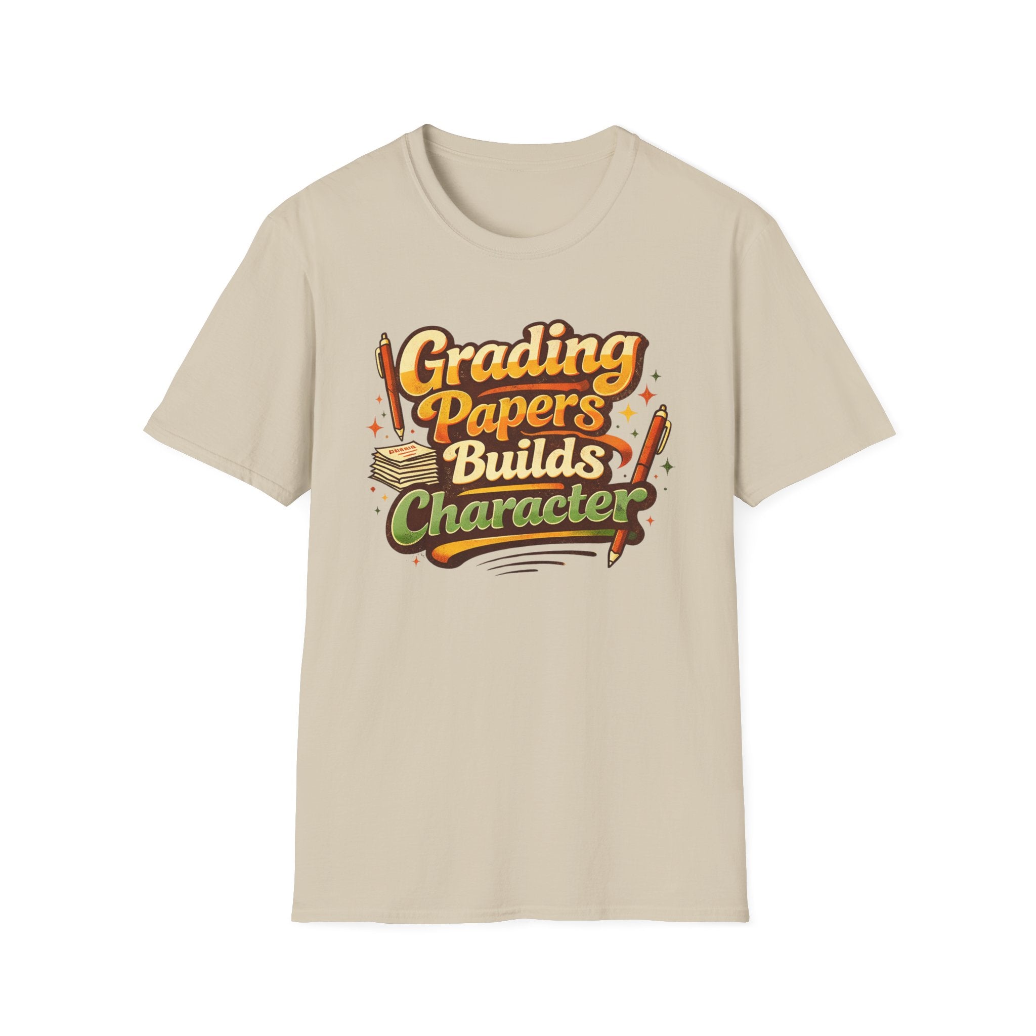 Grading Papers Builds Character T-shirt