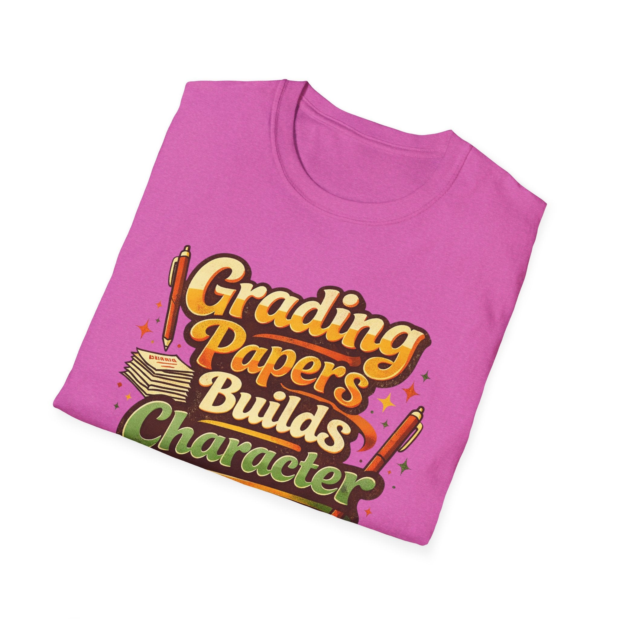 Grading Papers Builds Character T-shirt