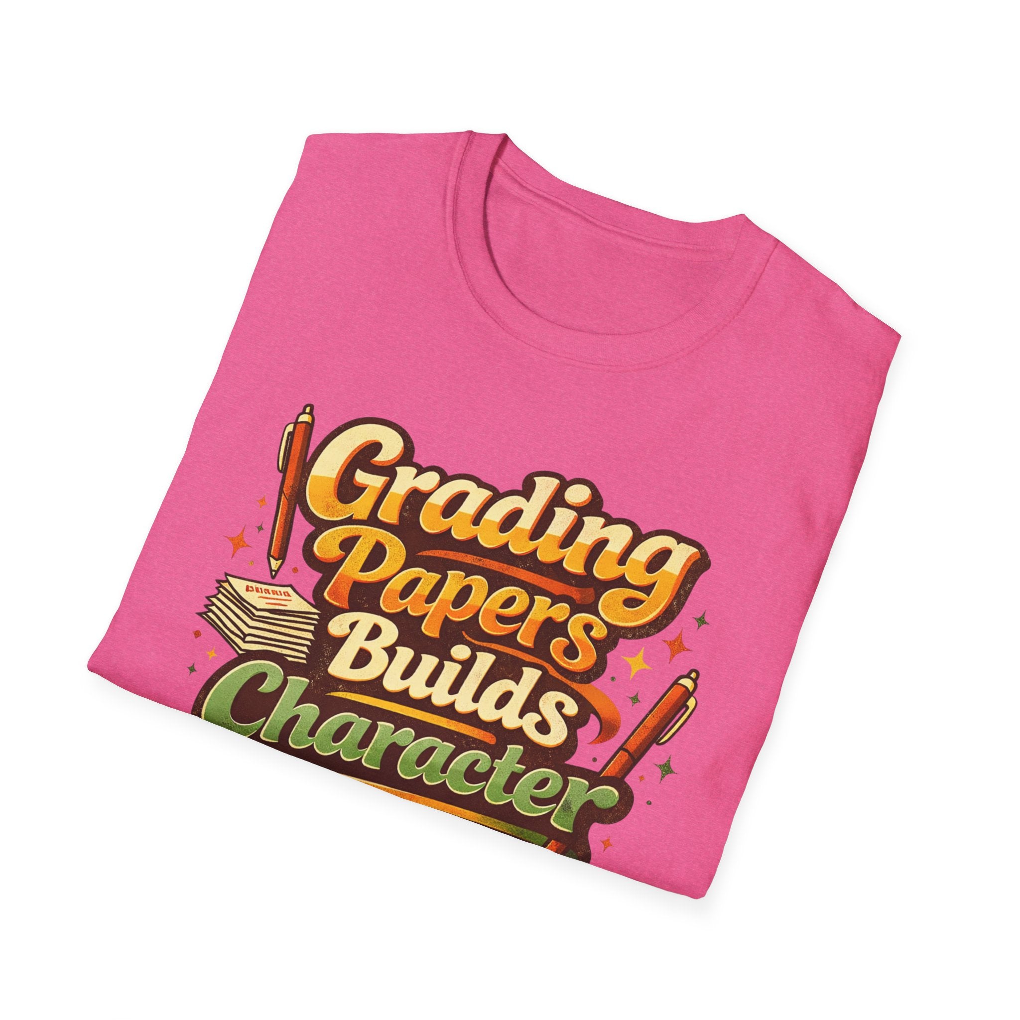 Grading Papers Builds Character T-shirt