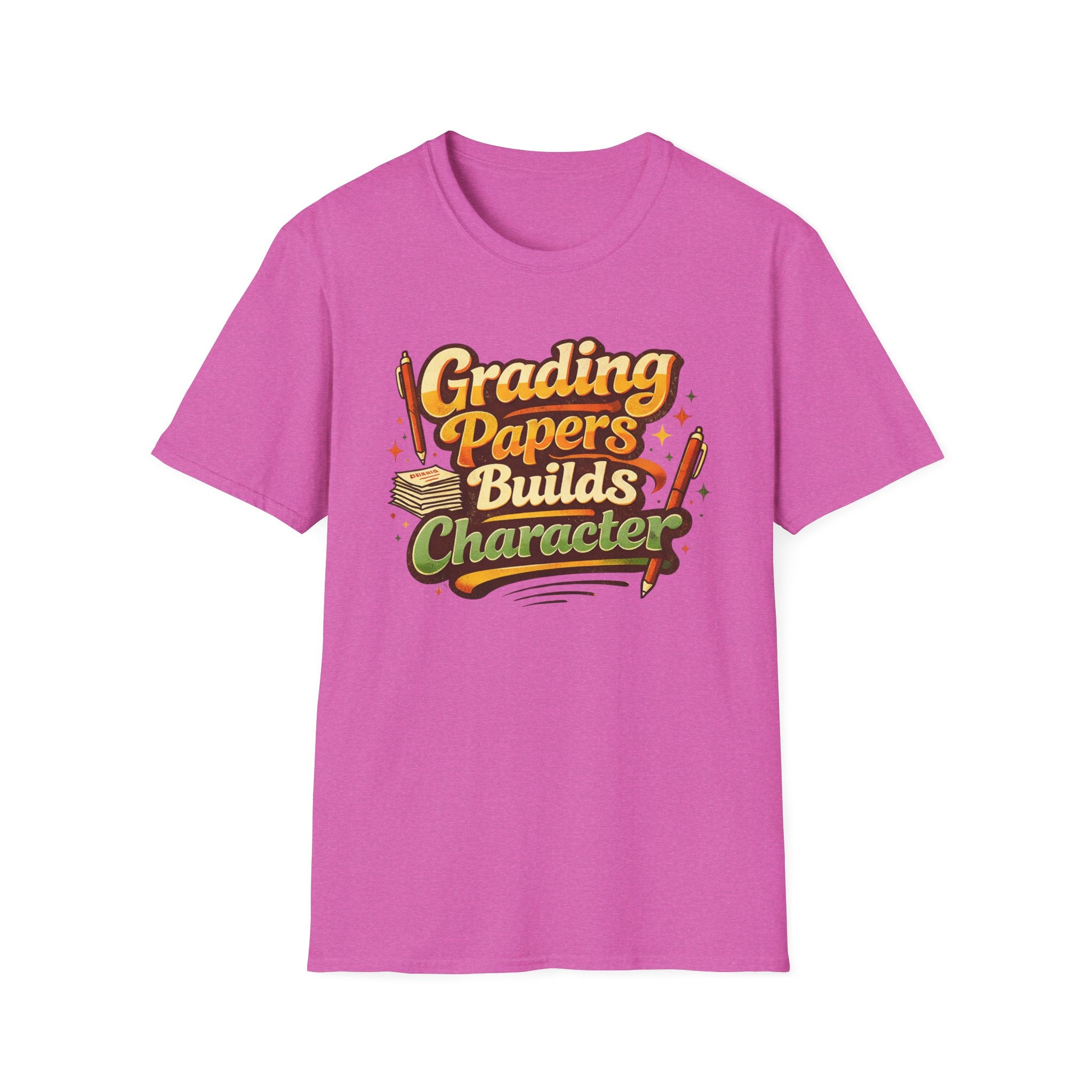 Grading Papers Builds Character T-shirt