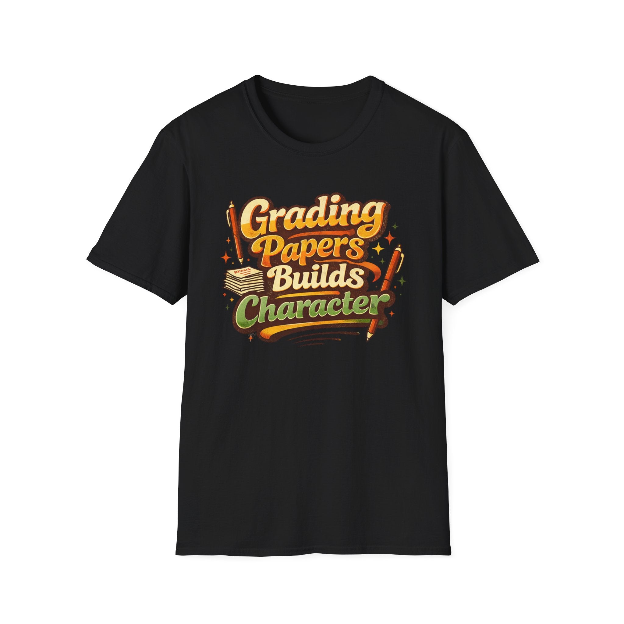 Grading Papers Builds Character T-shirt