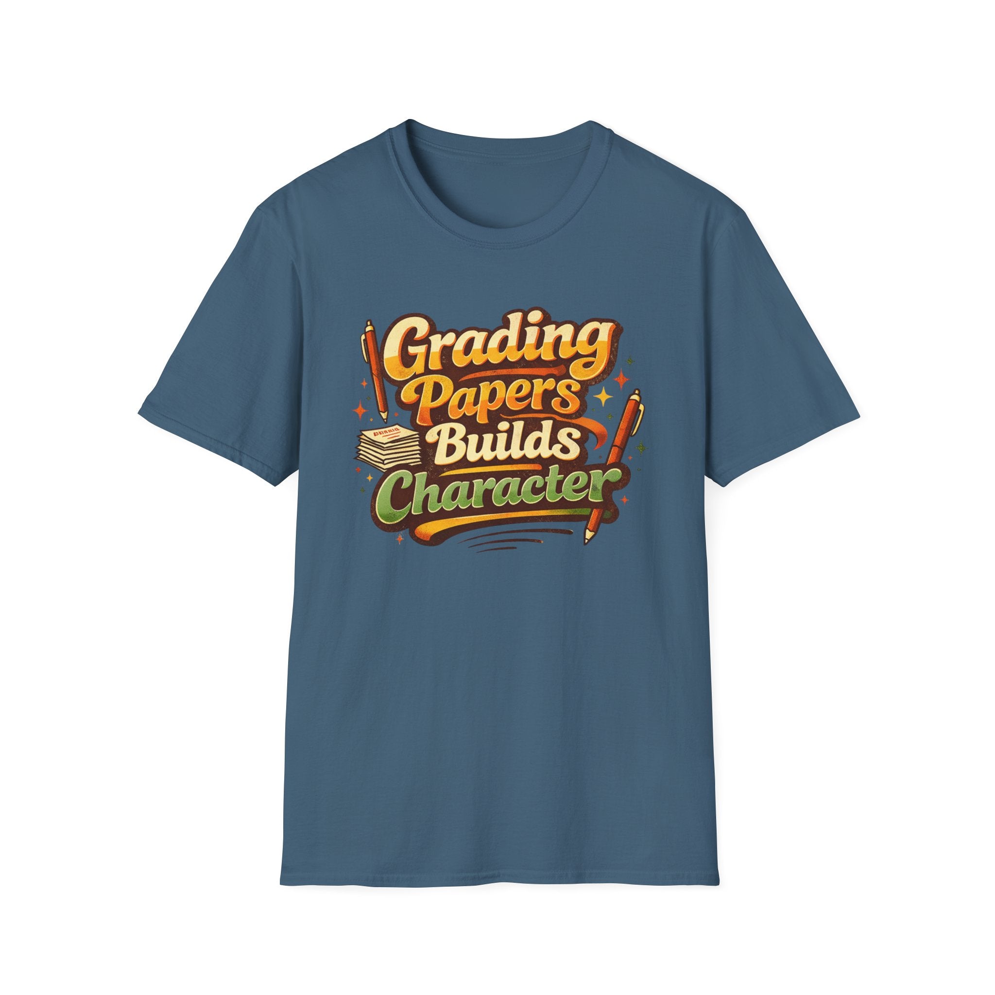 Grading Papers Builds Character T-shirt