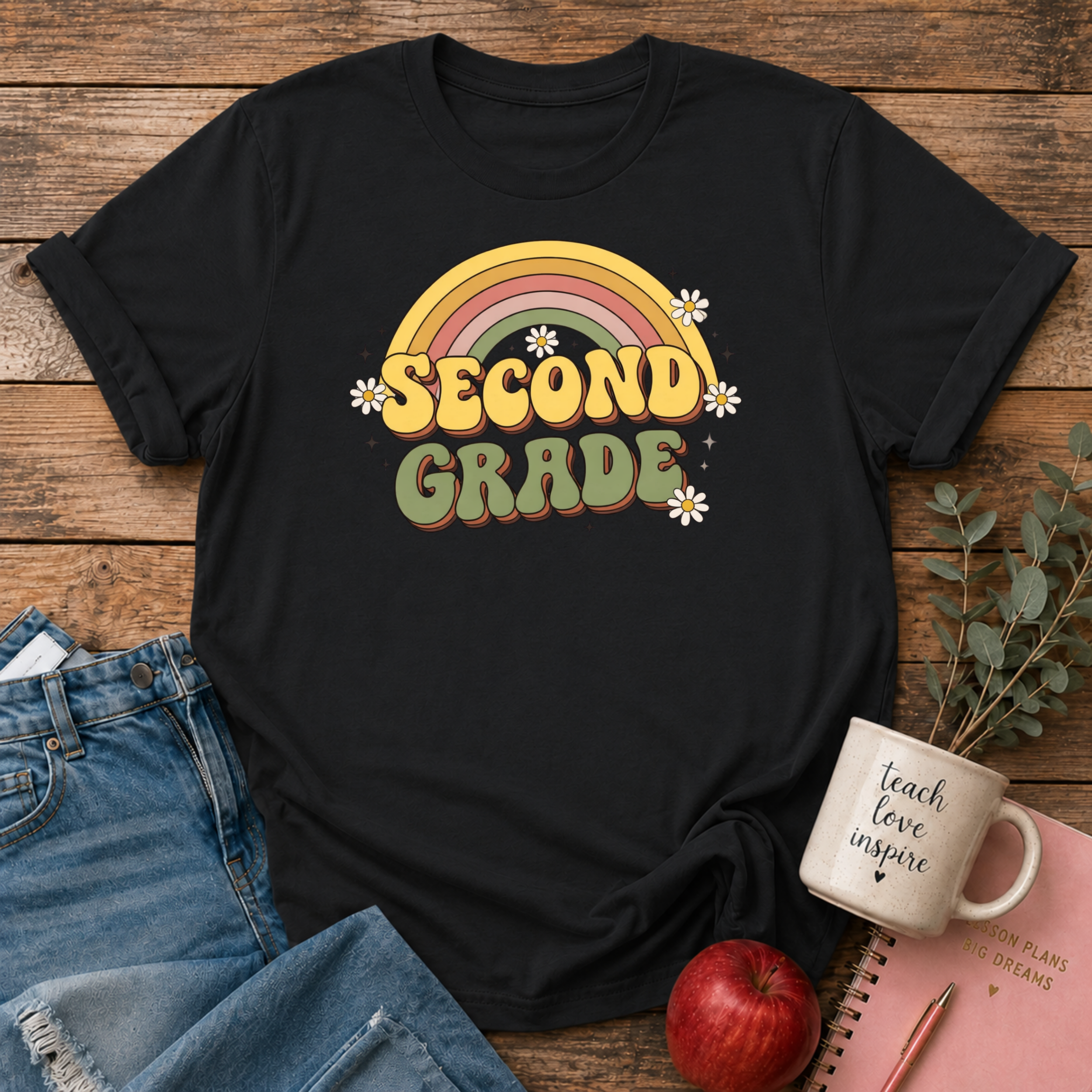 Second Grade Retro T-shirt
