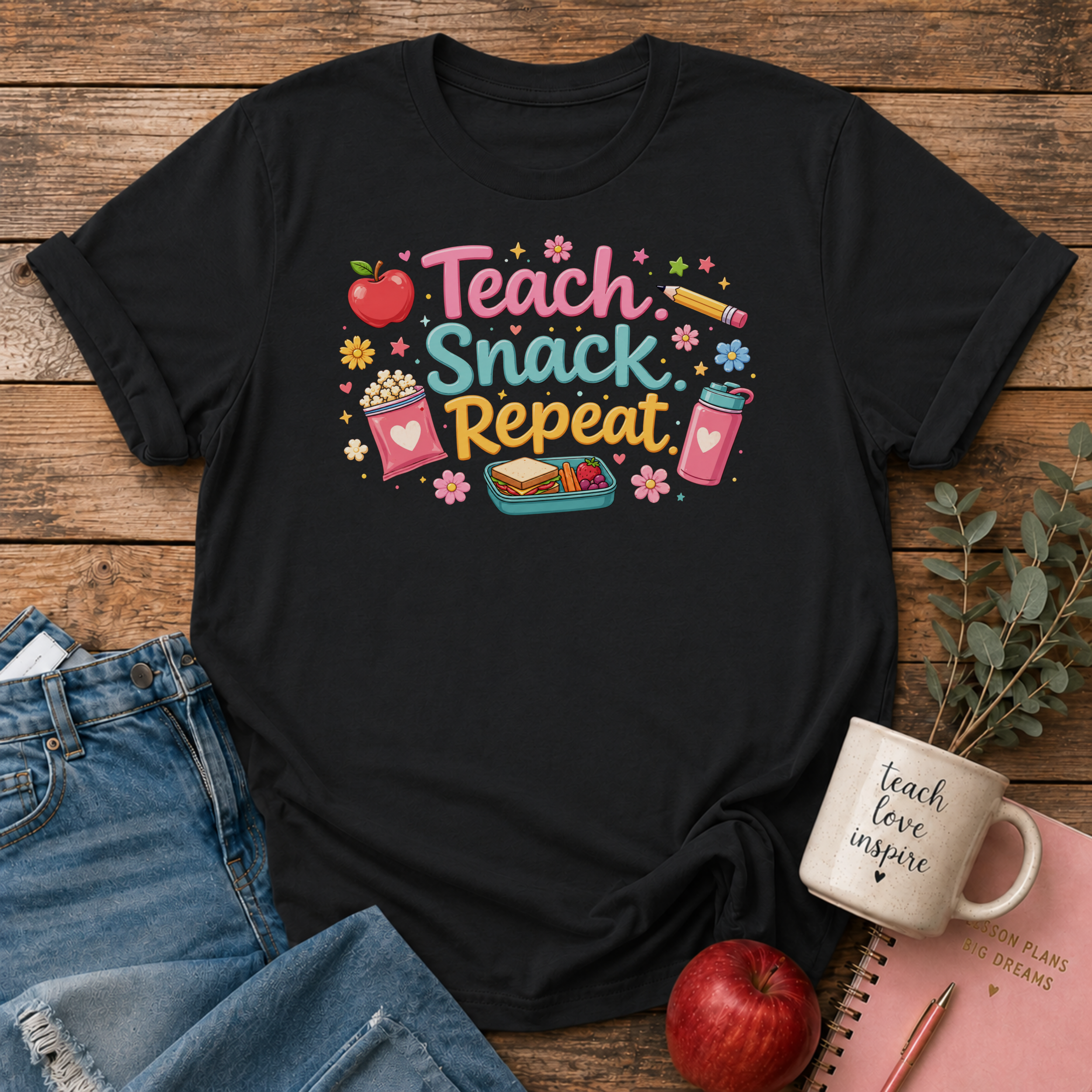 Teach Snack Repeat T-shirt