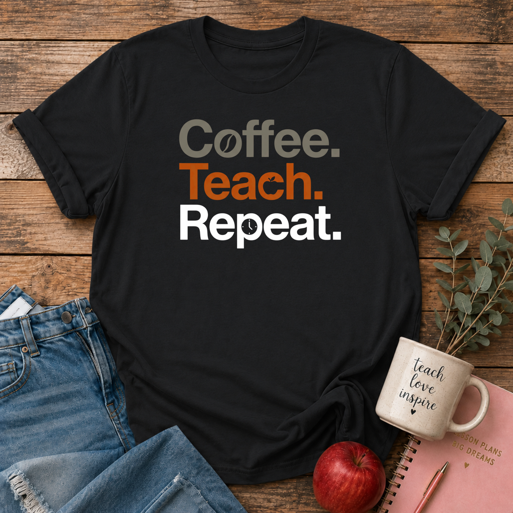 Coffee Teach Repeat T-shirt