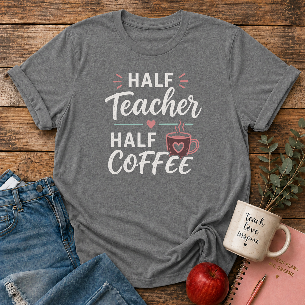 Half Teacher/Coffee T-shirt