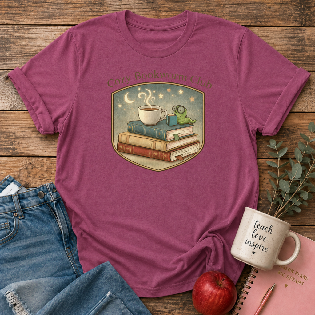 Cozy Bookworm Club T-shirt