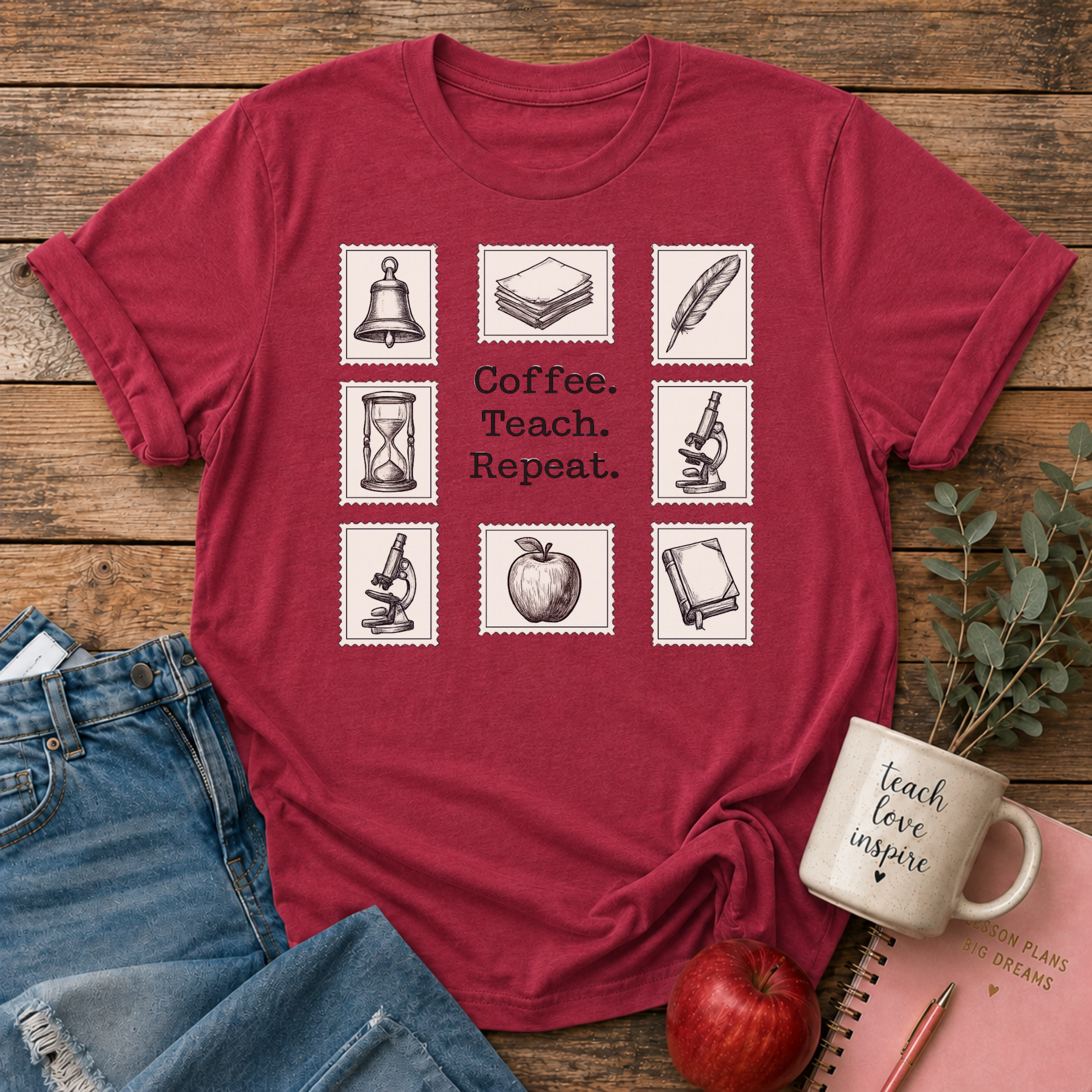 CoffeeTeachRepeat T-shirt
