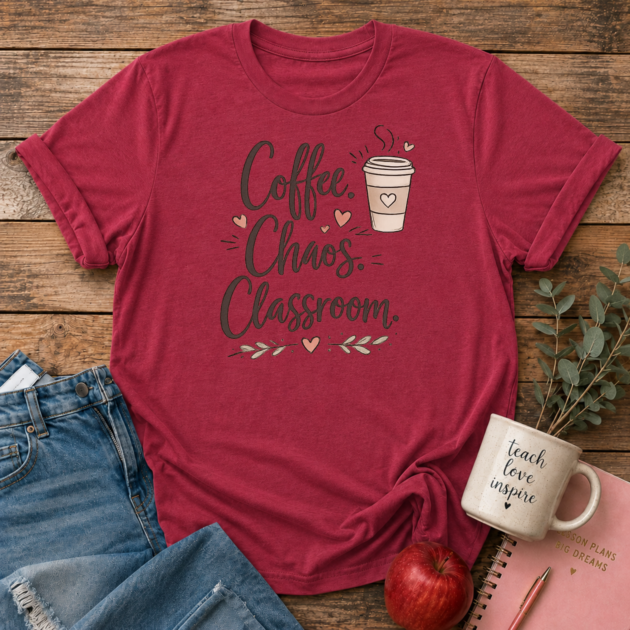 Coffee.Chaos.Classroom T-shirt