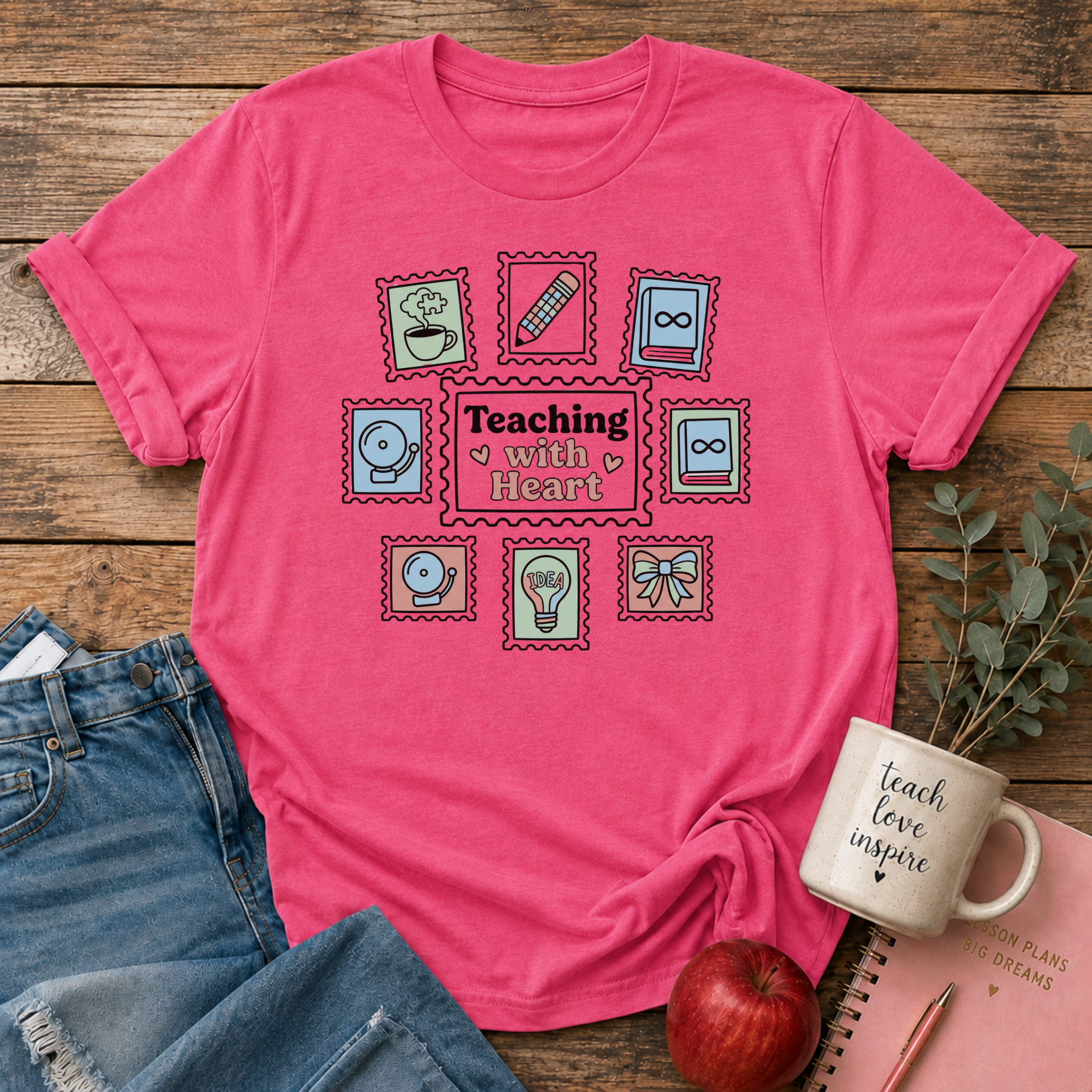 Teaching With Heart T-shirt