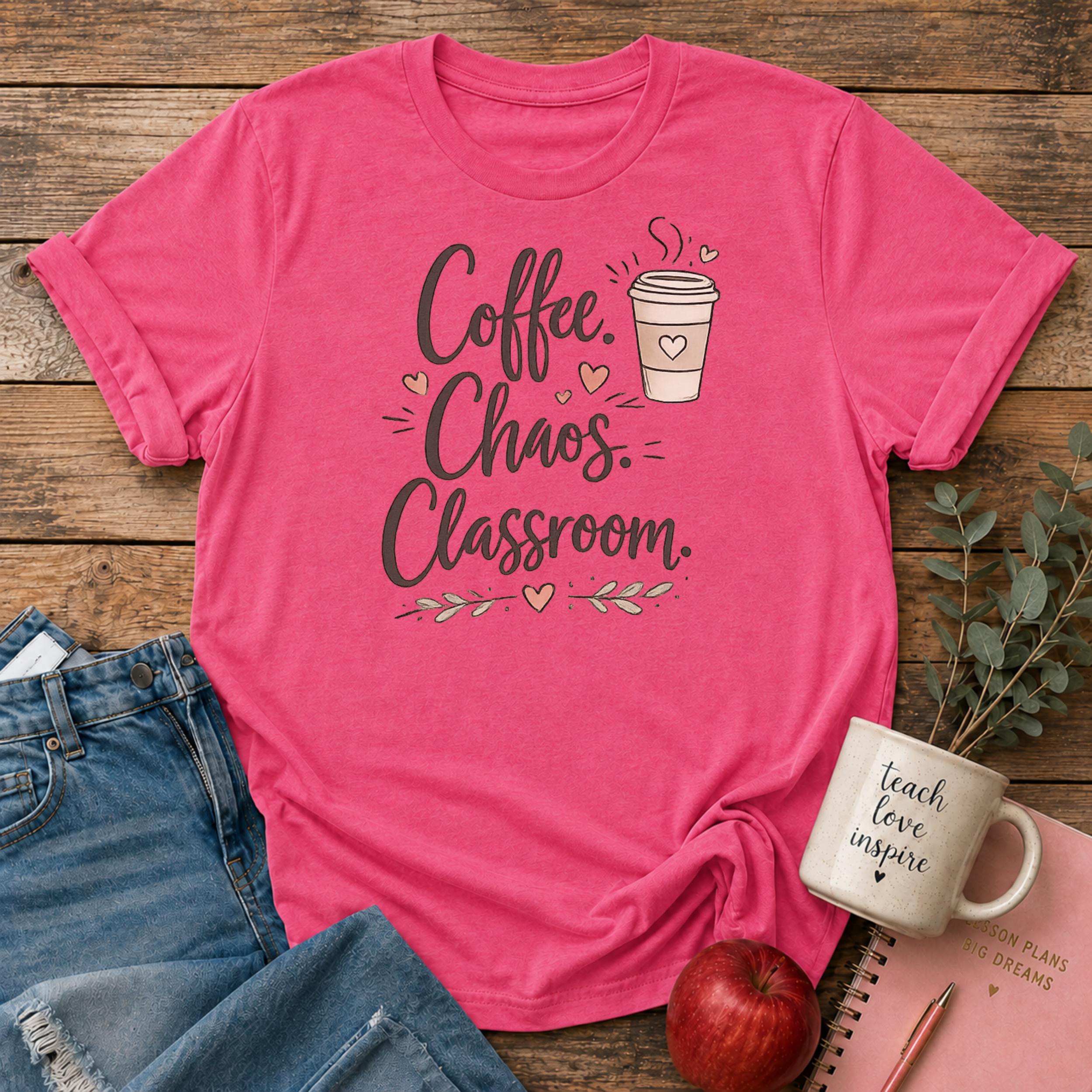 Coffee.Chaos.Classroom T-shirt