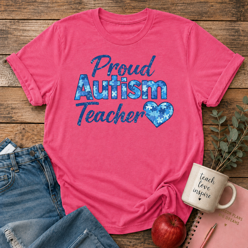 Proud Autism Teacher T-shirt