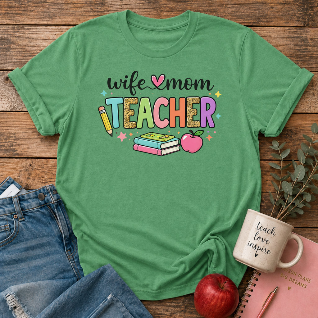 Wife-Mom-Teacher T-shirt