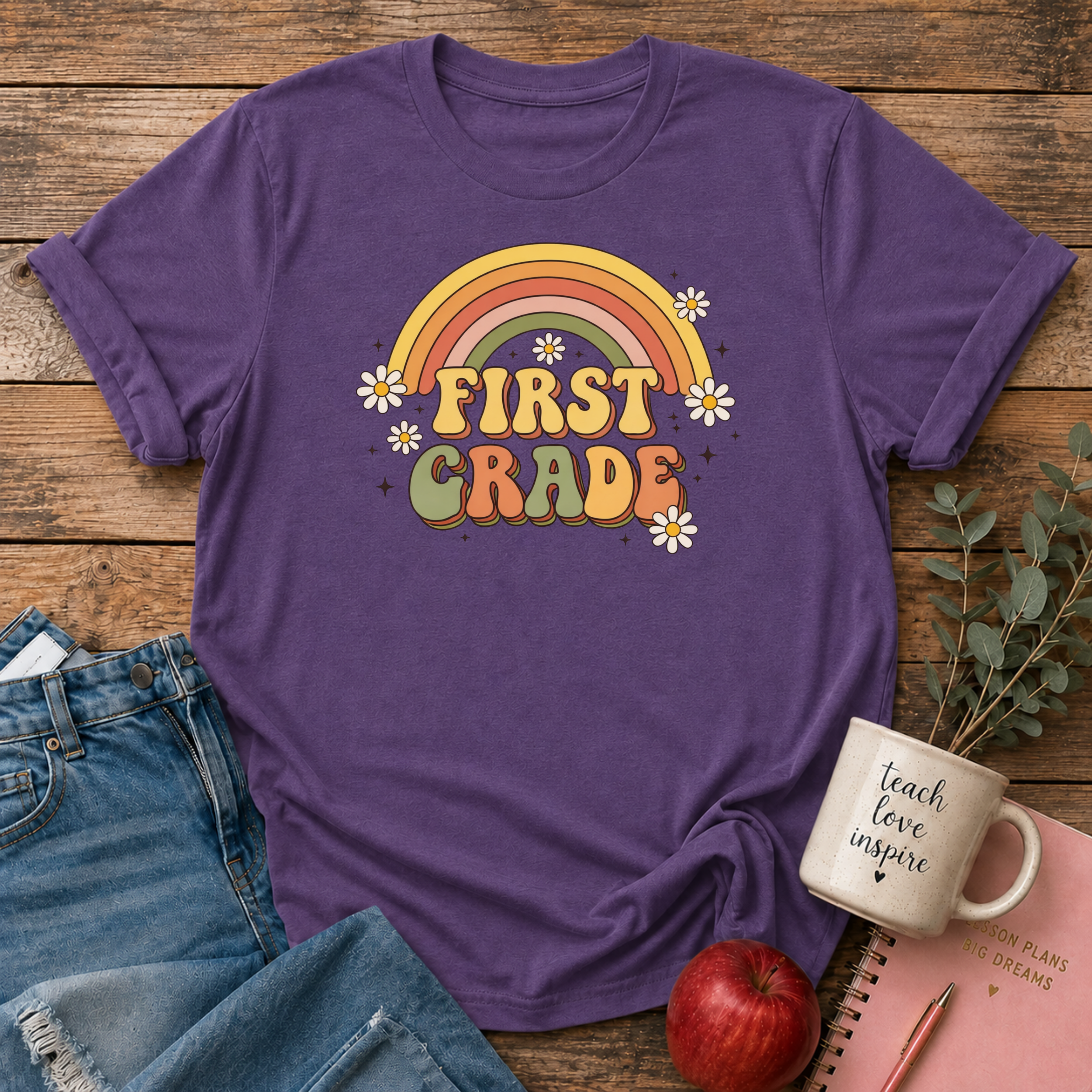 First Grade Retro T-shirt