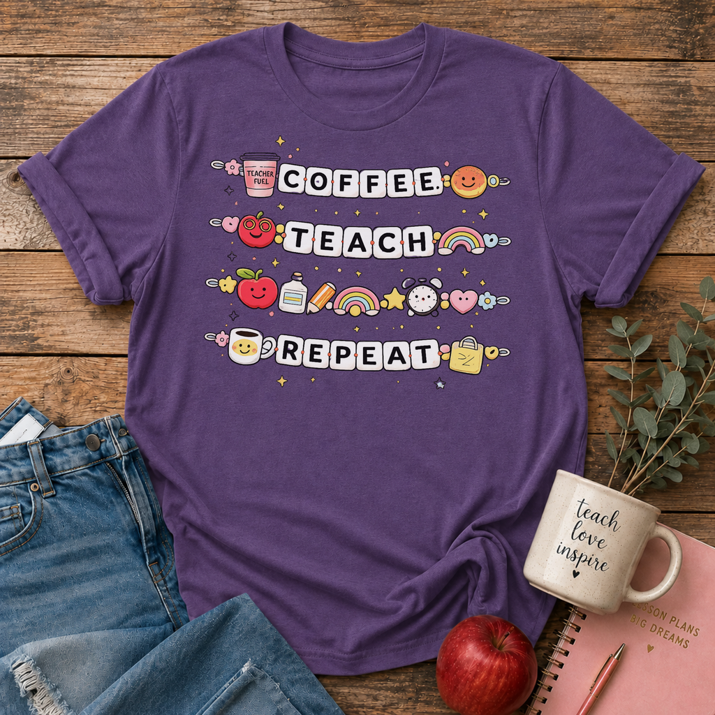 Coffee Teach Repeat T-shirt