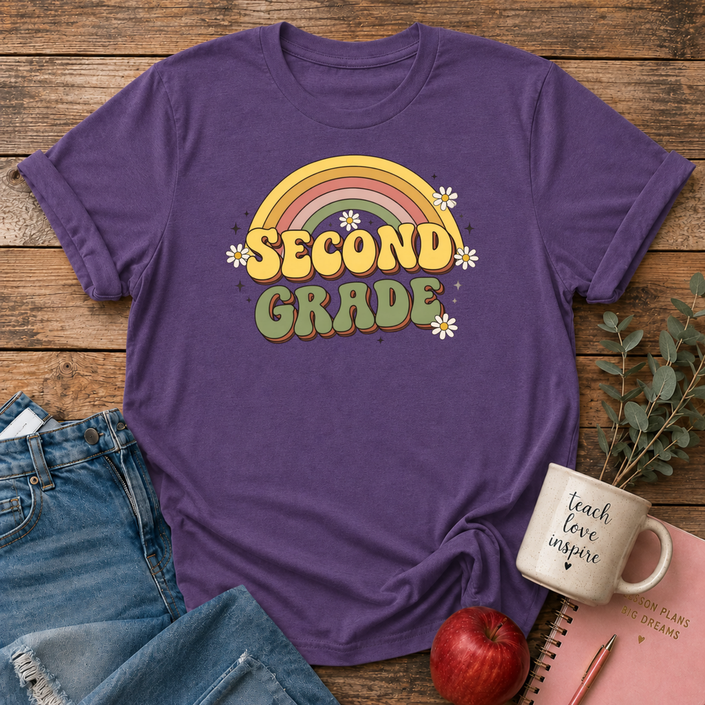 Second Grade Retro T-shirt