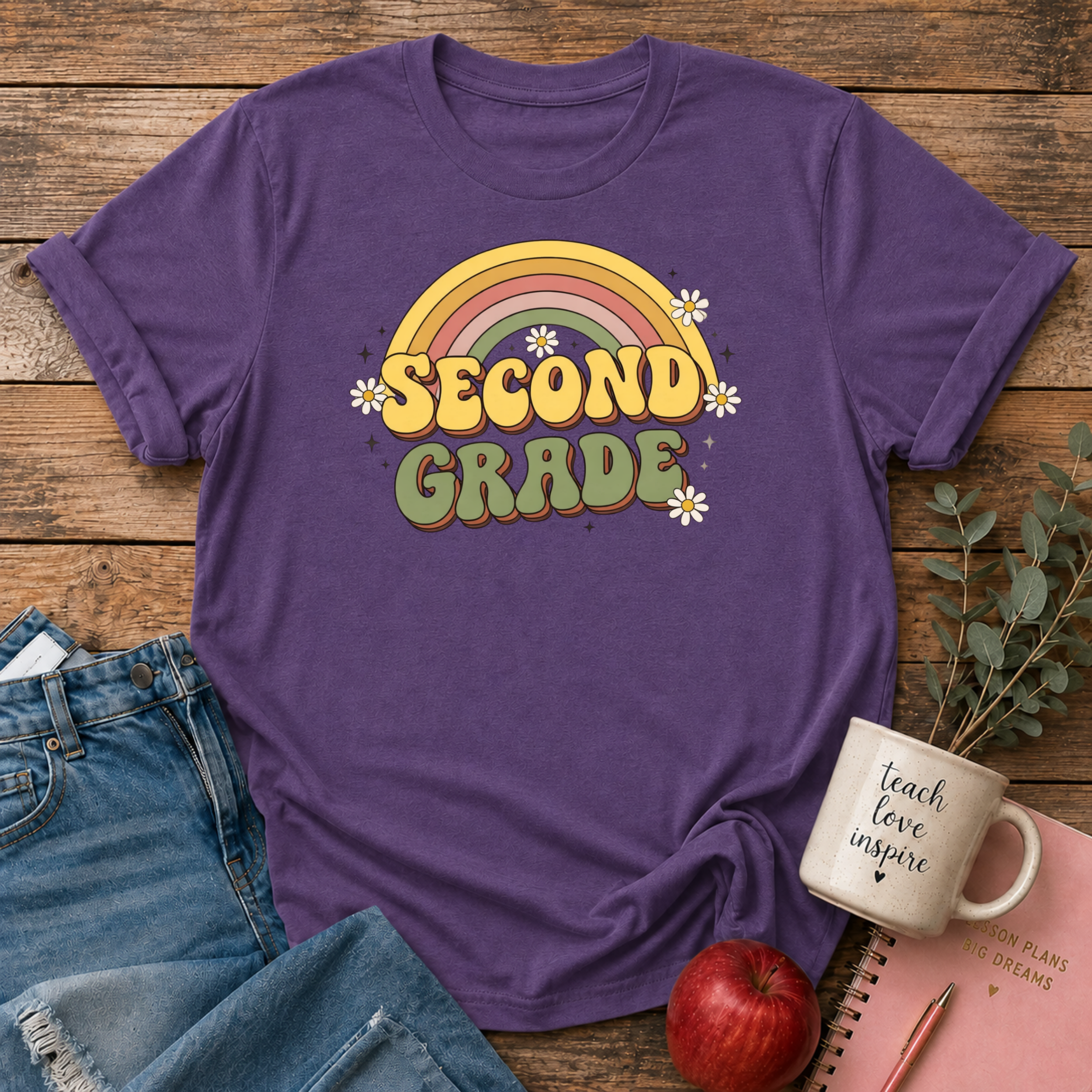 Second Grade Retro T-shirt