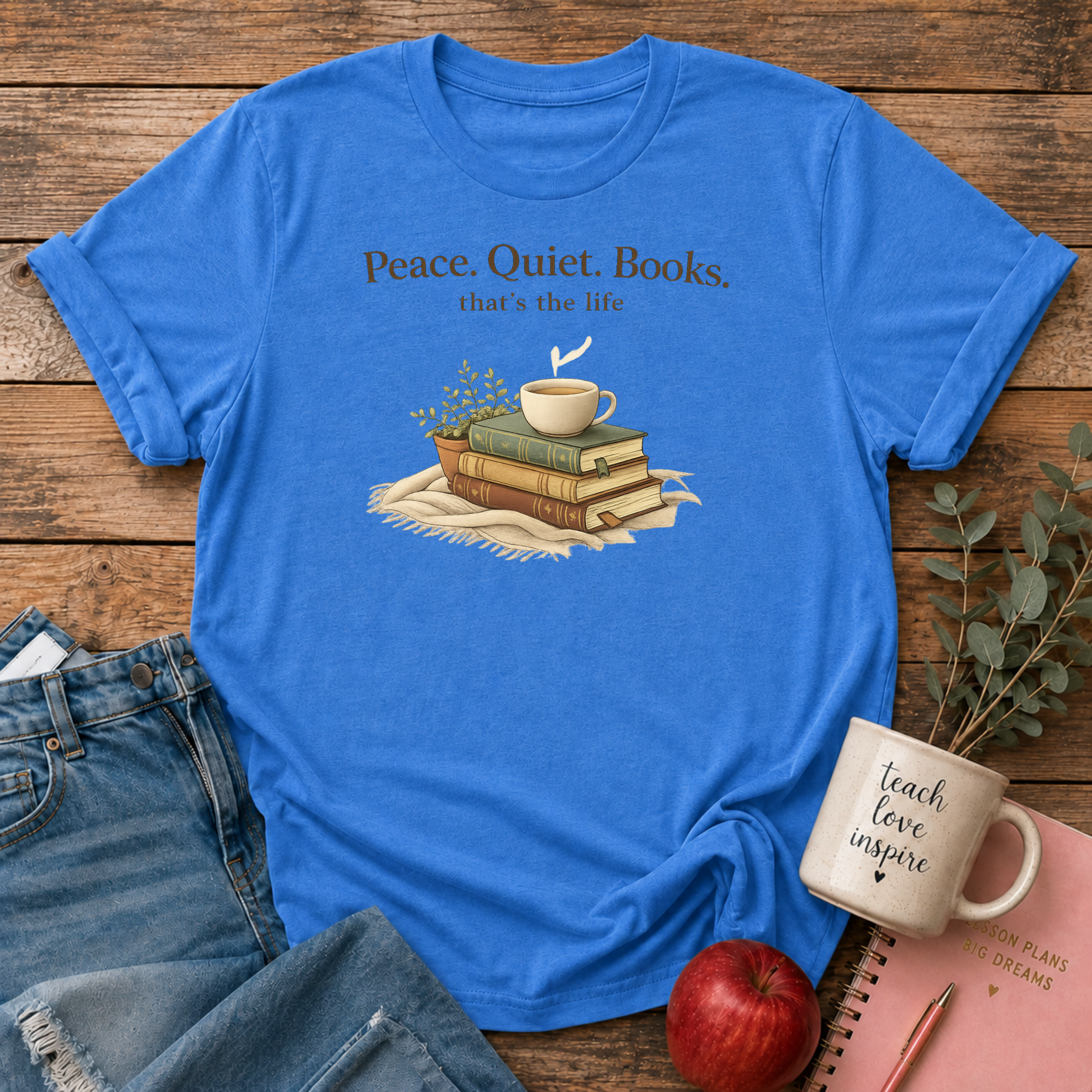 Peace Quiet Books T-shirt