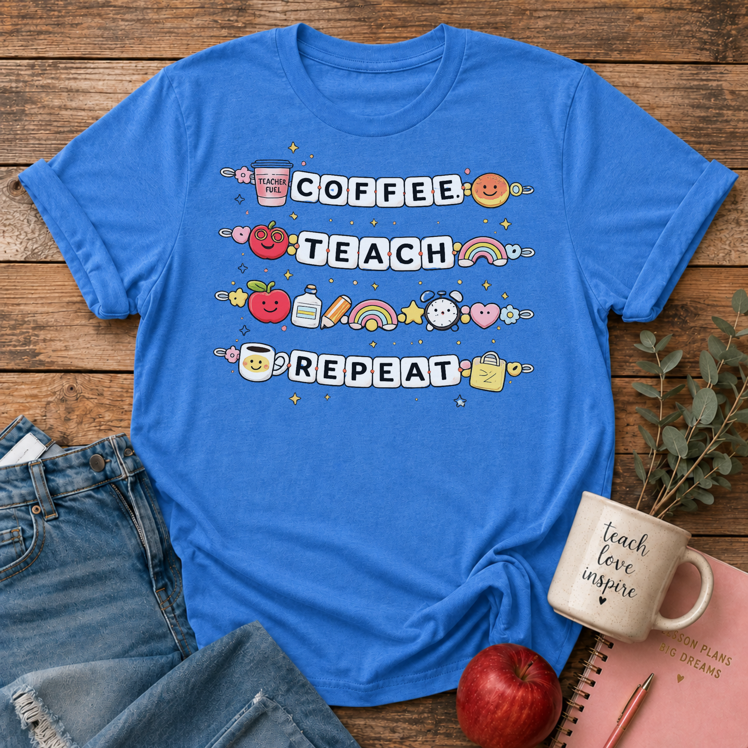 Coffee Teach Repeat T-shirt