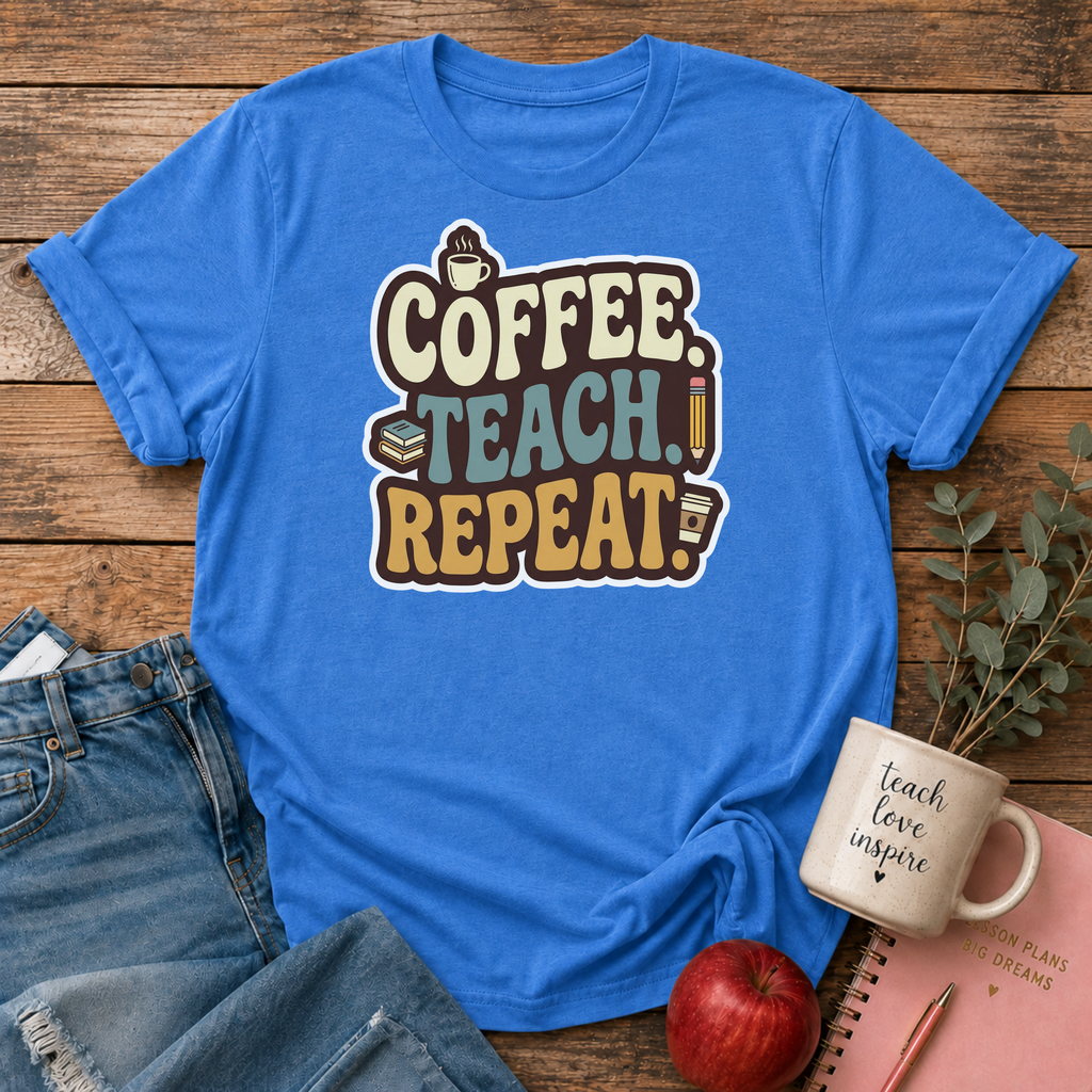 Coffee Teach Repeat T-shirt