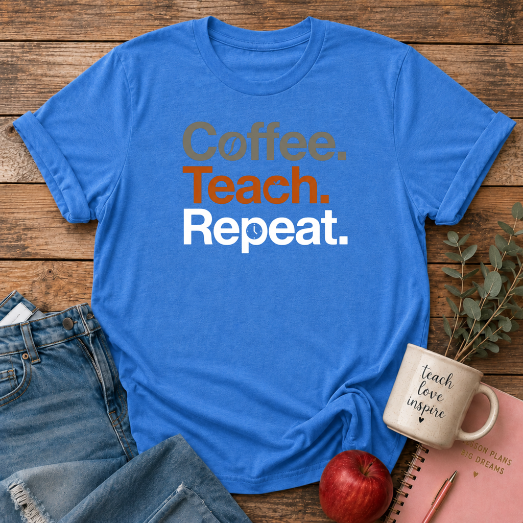 Coffee Teach Repeat T-shirt