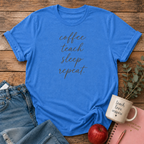 Coffee Teach Sleep Repeat T-shirt