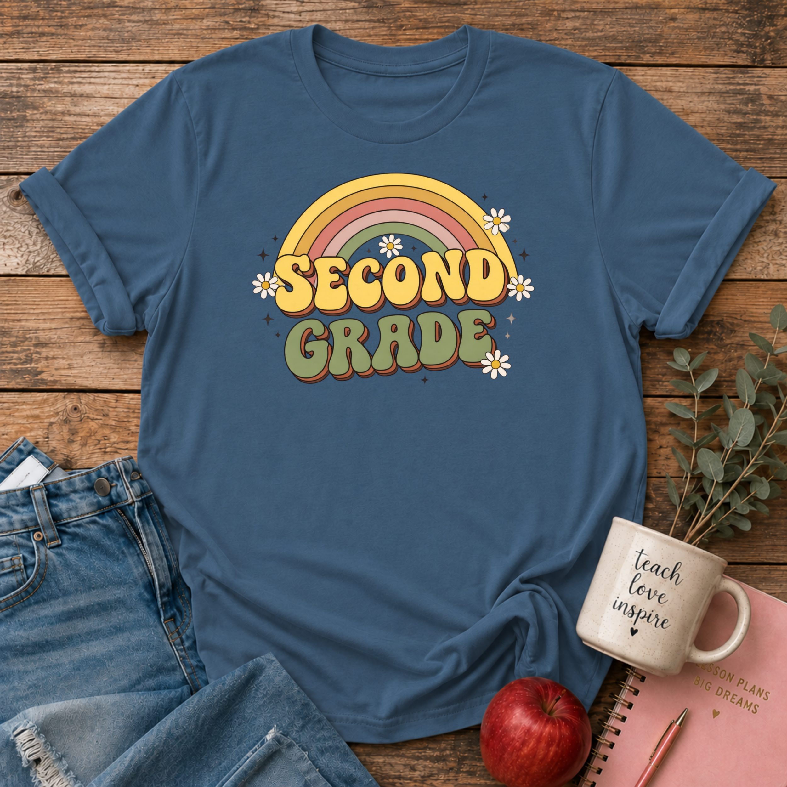 Second Grade Retro T-shirt