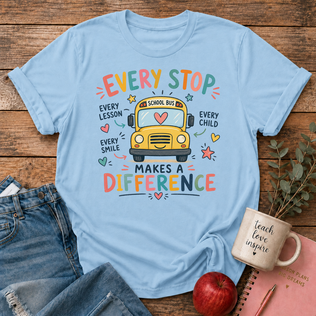 School Bus Teacher T-shirt