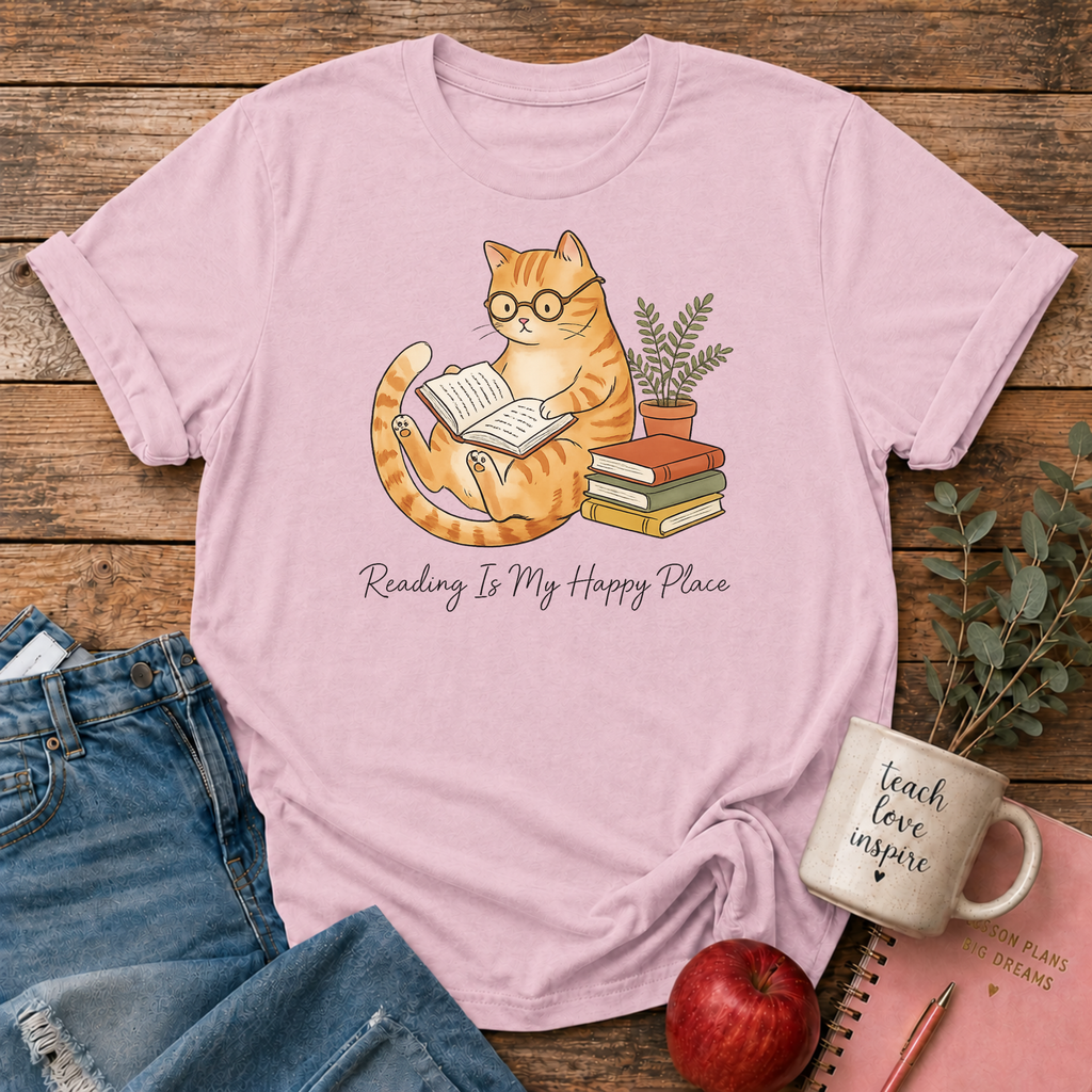 Reading is Happy Place T-shirt