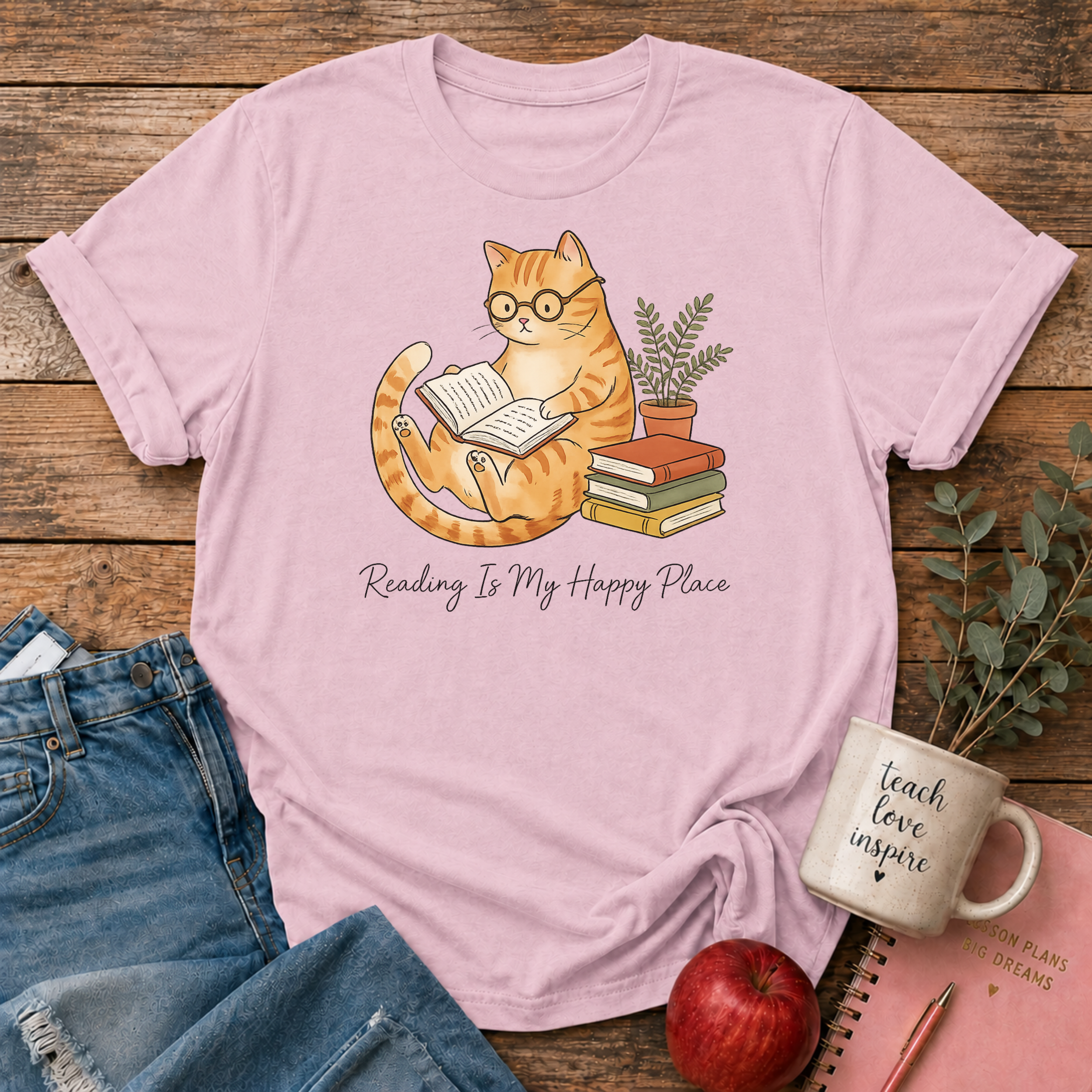 Reading is Happy Place T-shirt