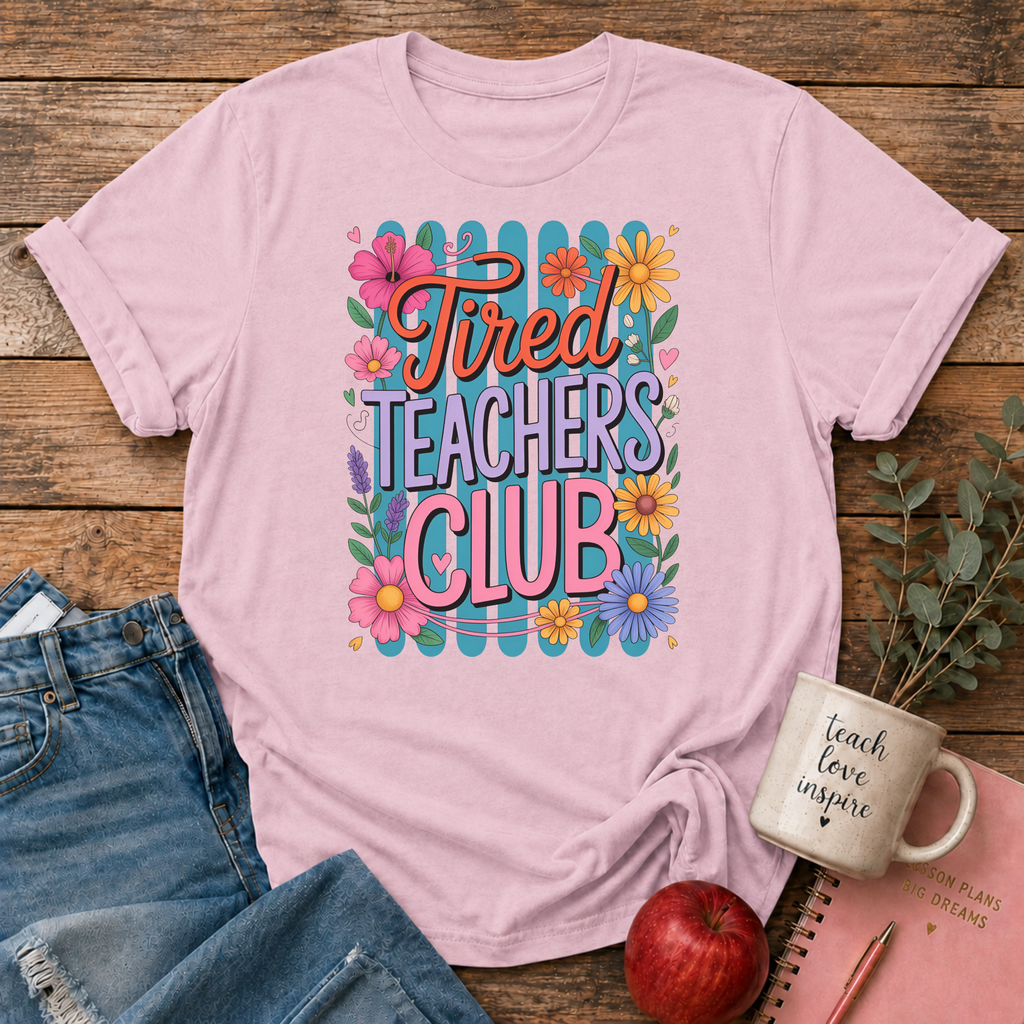 Tired Teachers Club T-shirt