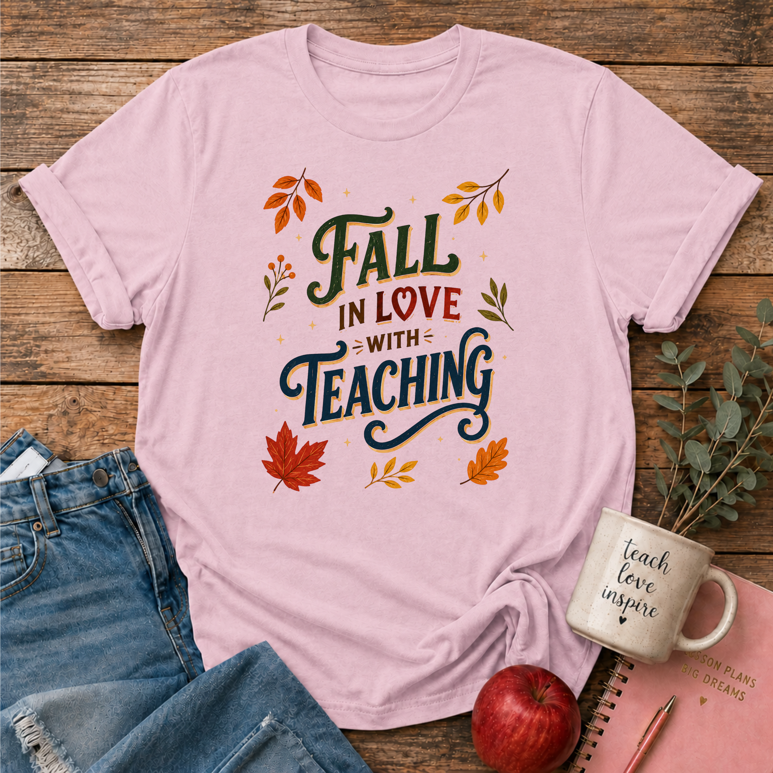 Fall in Love with Teaching T-shirt