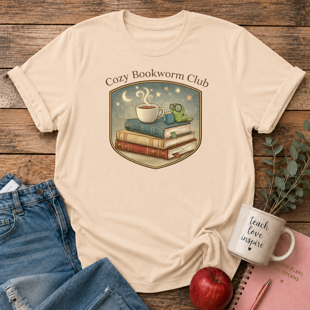 Cozy Bookworm Club T-shirt