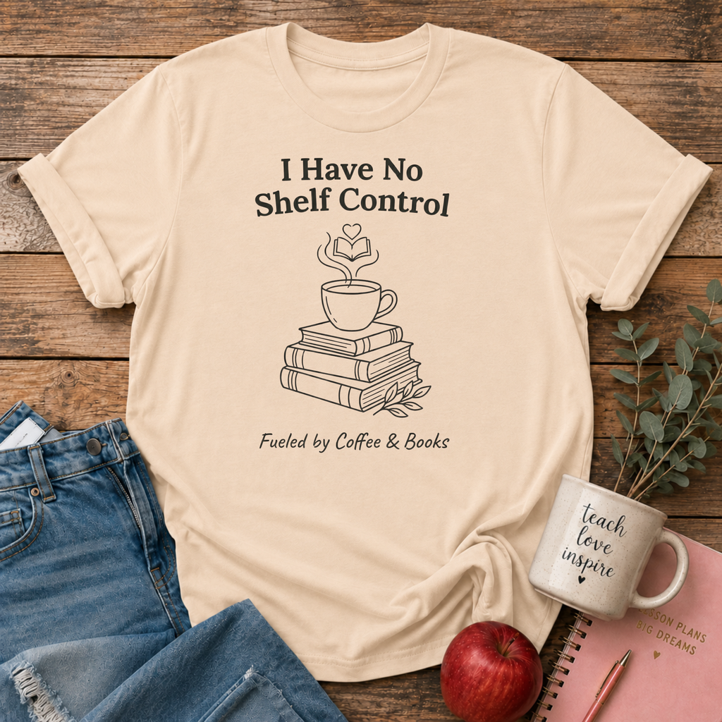 No Control - Fueled by Coffee/Books T-shirt