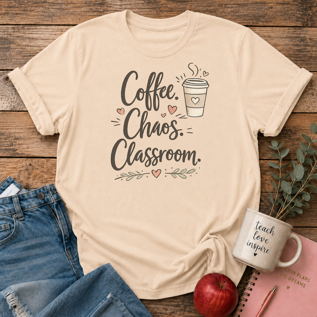 Coffee.Chaos.Classroom T-shirt