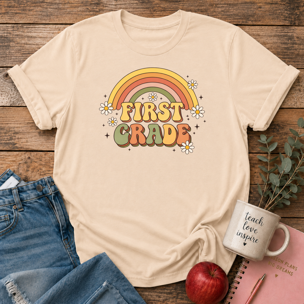 First Grade Retro T-shirt