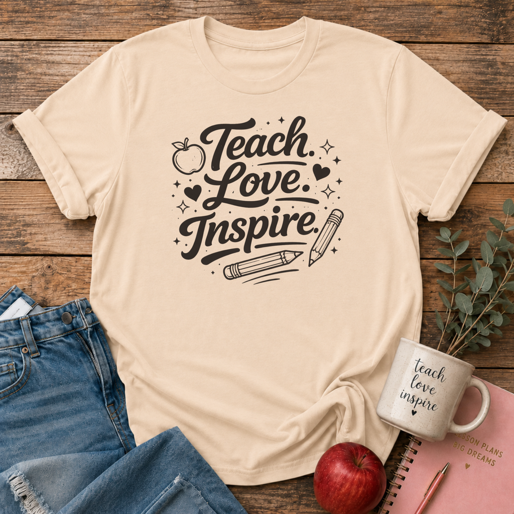 Teach Love Inspire Black T-shirt
