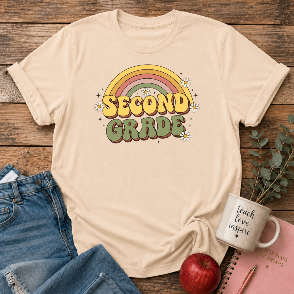 Second Grade Retro T-shirt