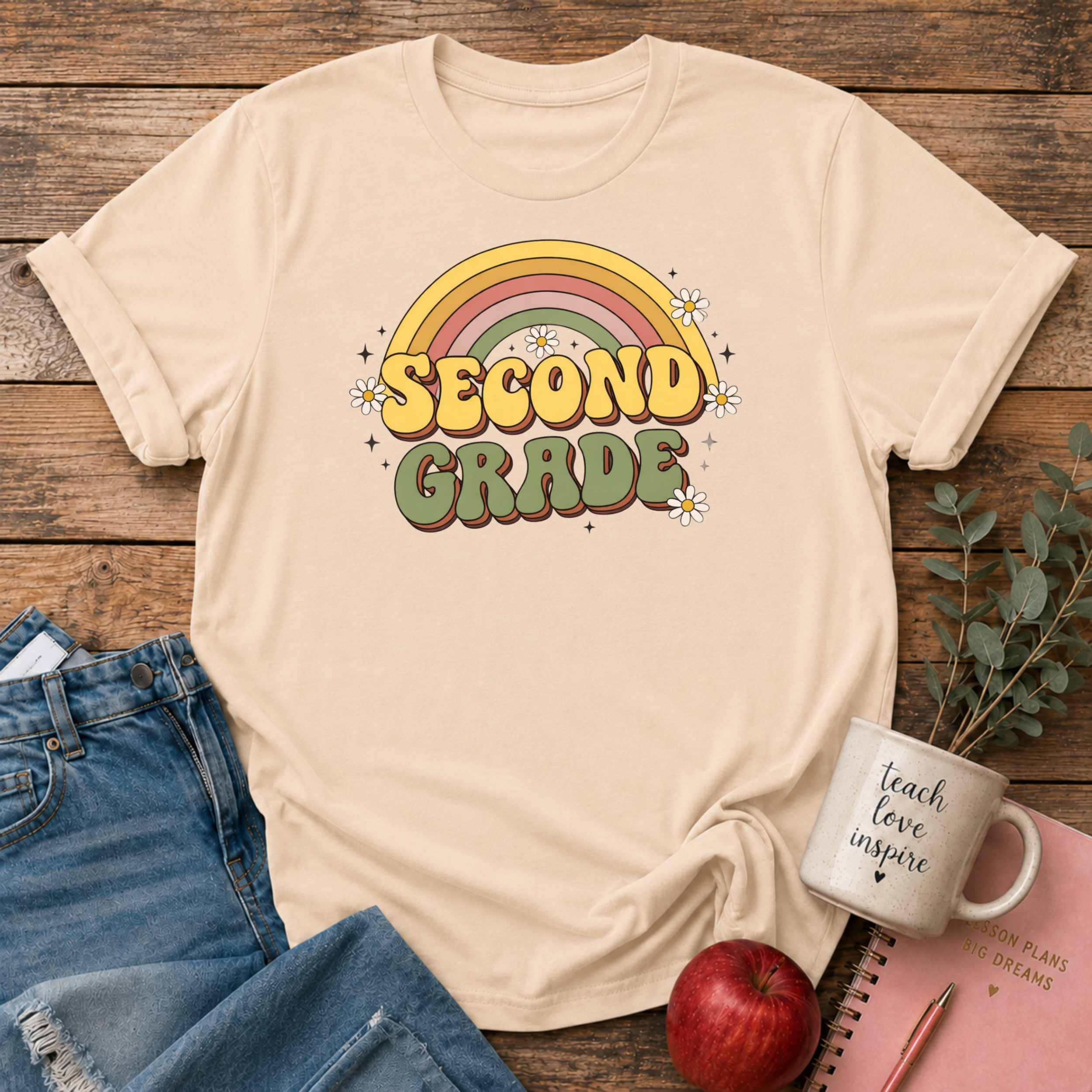 Second Grade Retro T-shirt