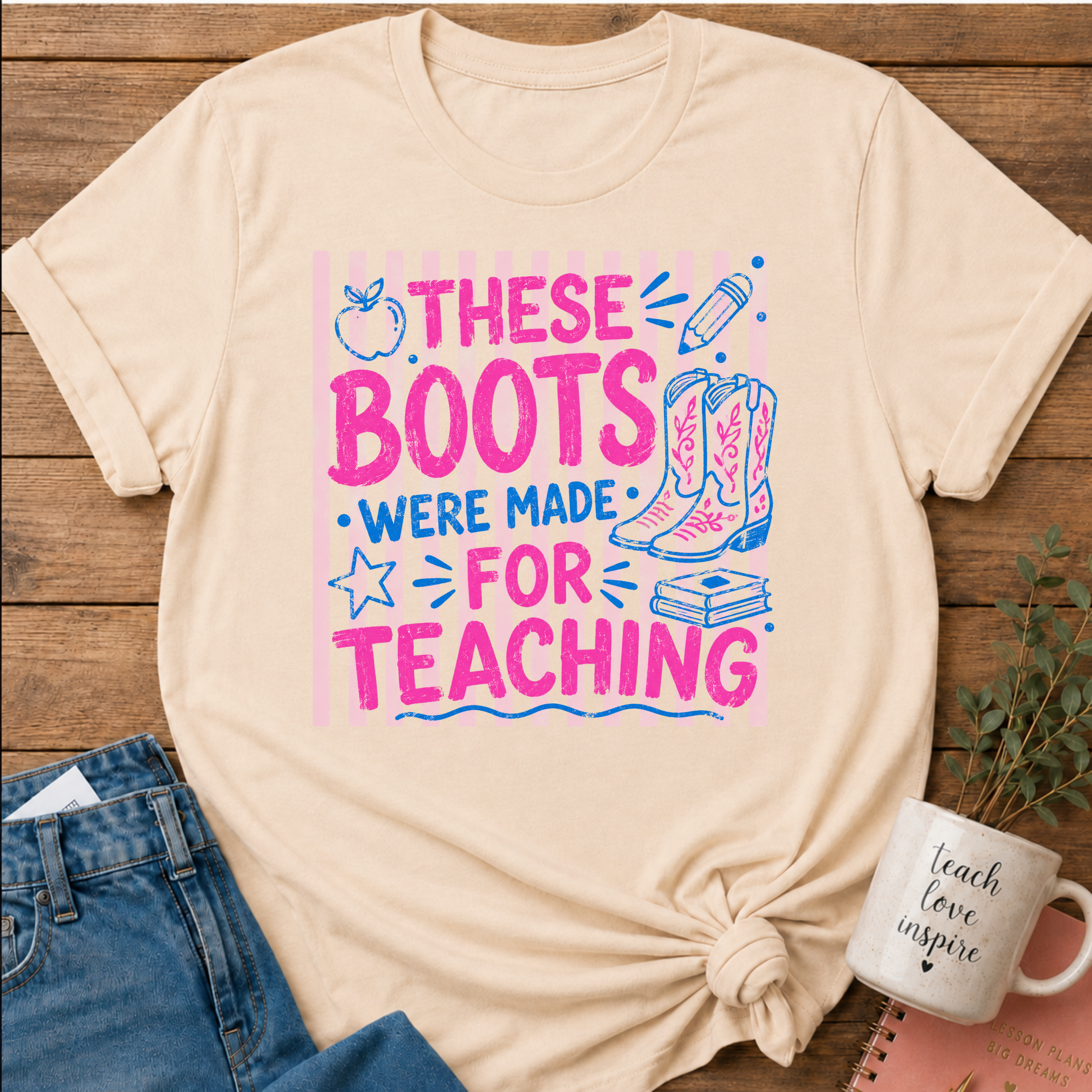 Teaching Boots T-shirt