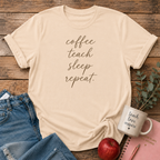 Coffee Teach Sleep Repeat T-shirt
