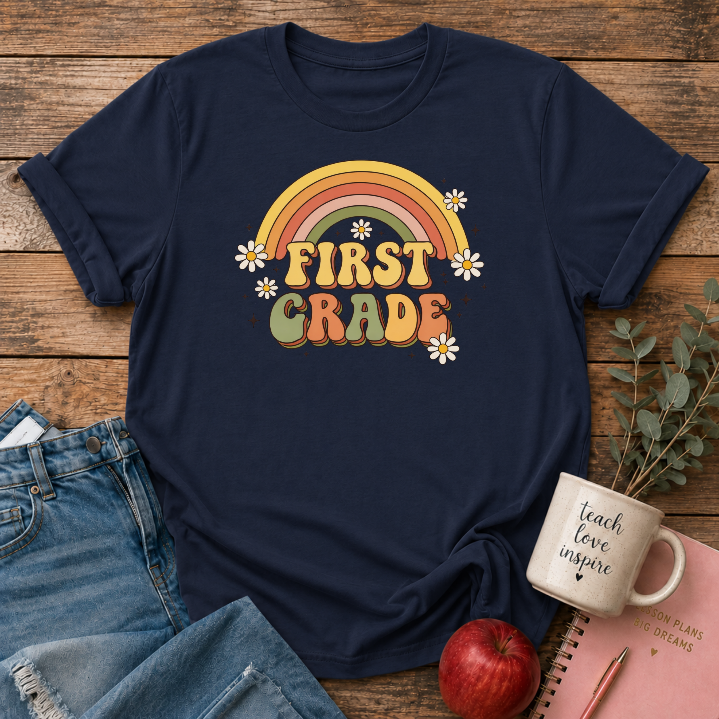 First Grade Retro T-shirt