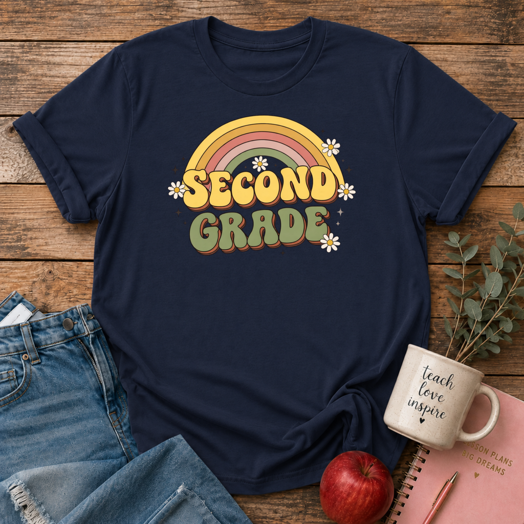 Second Grade Retro T-shirt