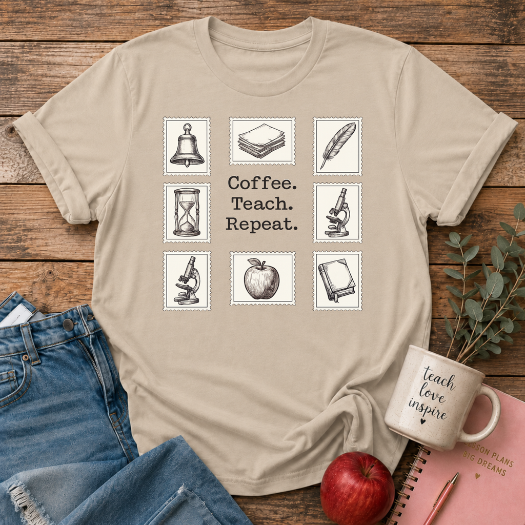 CoffeeTeachRepeat T-shirt