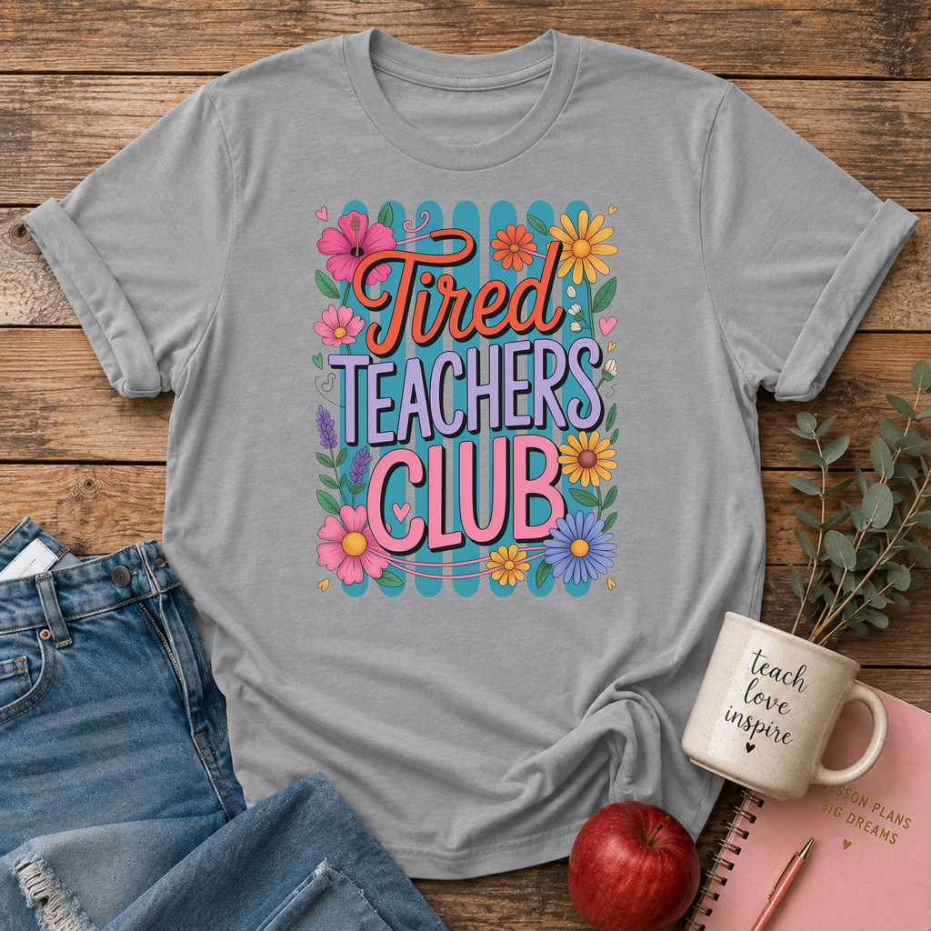 Tired Teachers Club T-shirt