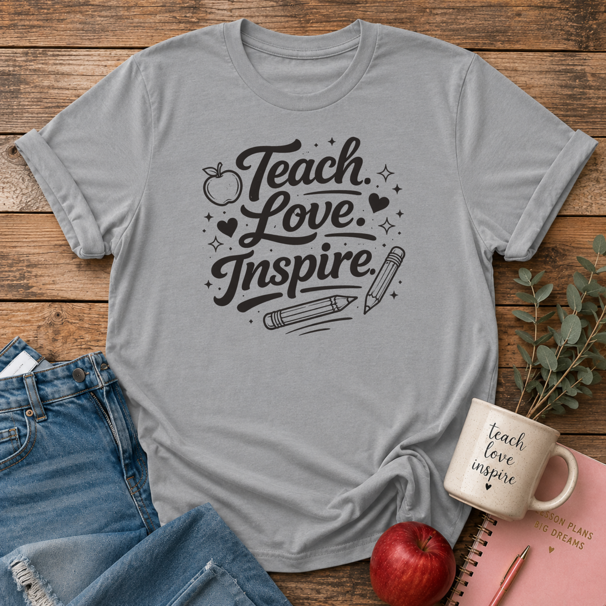Teach Love Inspire Black T-shirt