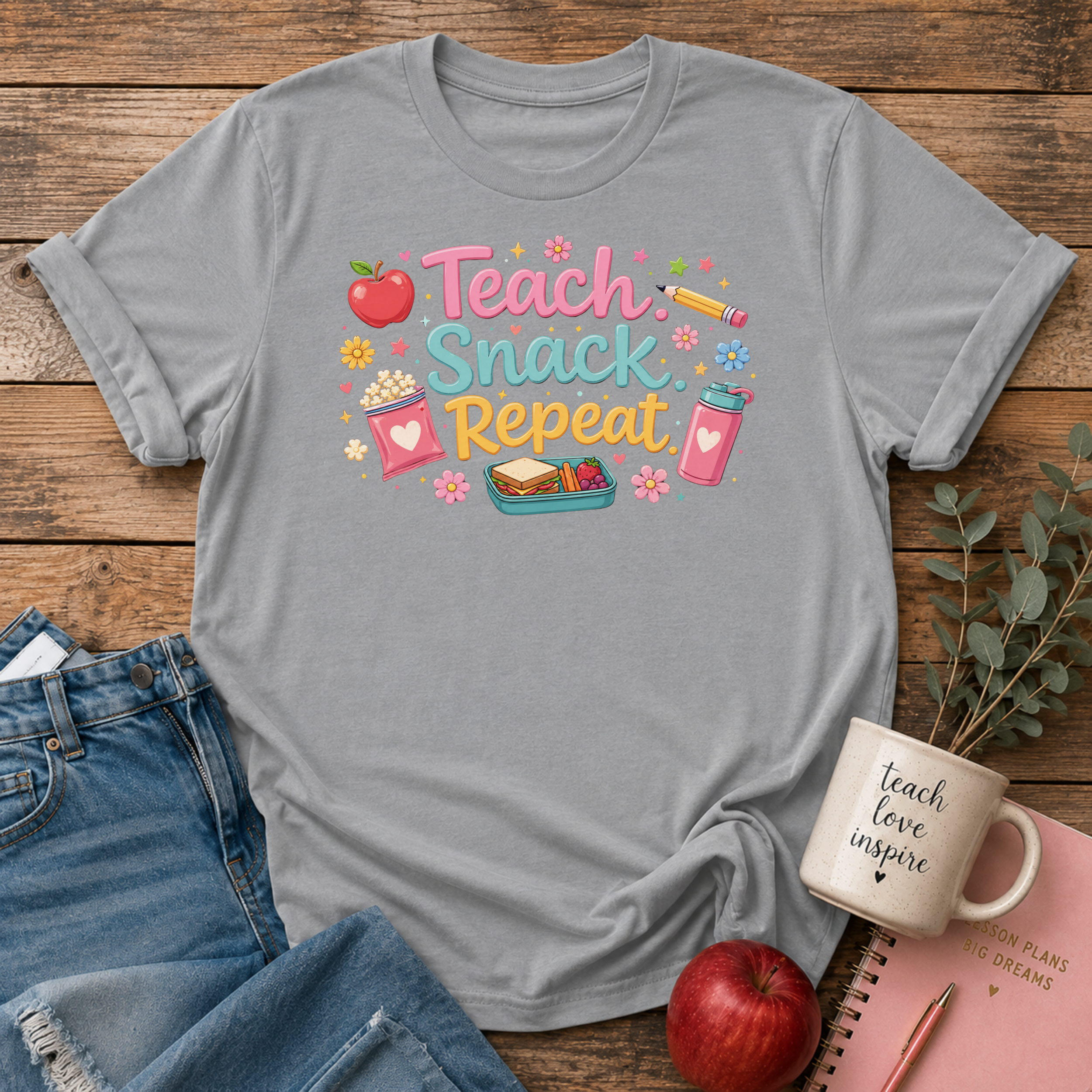 Teach Snack Repeat T-shirt